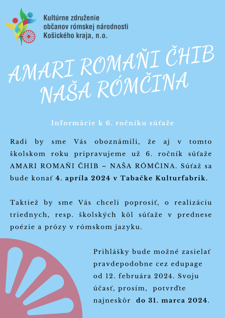 Informácie k 6. ročníku Amari romaňi čhib